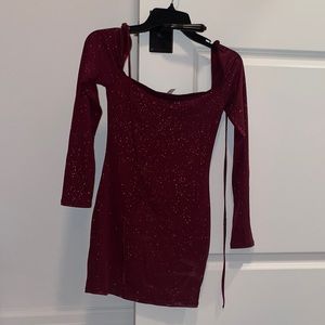 Lucy in the Sky Size 2 Burgundy Dress with Sparkles